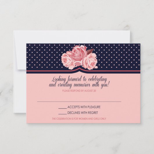 Sara Fine Response Card RSVP Karte (Vorderseite)