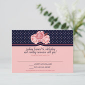 Sara Fine Response Card RSVP Karte (Stehend Vorderseite)