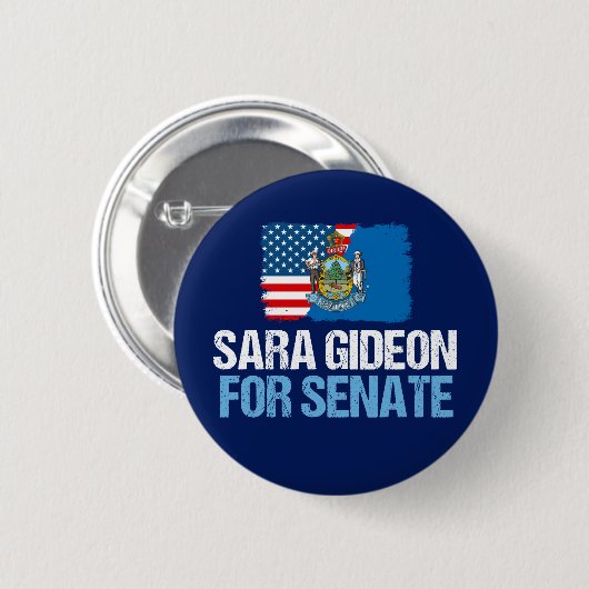 Sara Gideon für Senat Button (Vorne & Hinten)