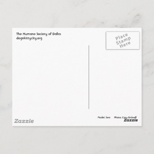 Sara - Glück ist eine adoptiert Katze! Postkarte (Rückseite)