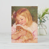 Sara Holding a Cat | Mary Cassatt (Stehend Vorderseite)