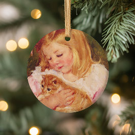 Sara Holding a Cat | Mary Cassatt Keramik Ornament