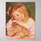 Sara Holding a Cat | Mary Cassatt Poster (Vorne)