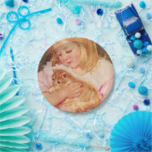 Sara Holding a Cat (von Mary Cassatt) Pappteller (Party)