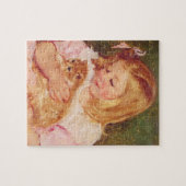 Sara Holding a Cat (von Mary Cassatt) Puzzle (Horizontal)