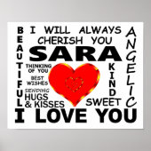 Sara I Liebe You Poster (Vorne)