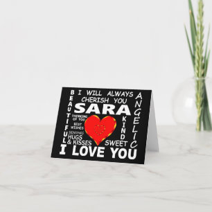 Sara ich liebe dich karte
