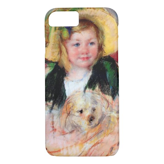 Sara mit ihrem Hund, Cassatt Case-Mate iPhone Hülle (Rückseite)