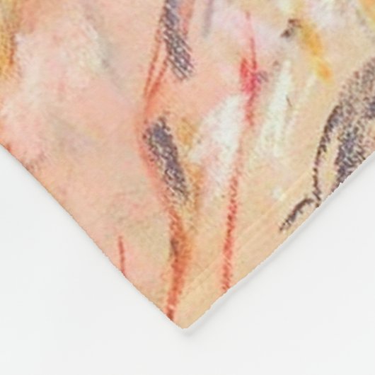 Sara mit ihrem Hund, Cassatt Fleecedecke (Ecke)