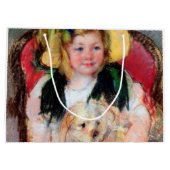 Sara mit ihrem Hund, Cassatt Große Geschenktüte (Rückseite)