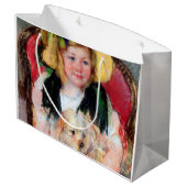 Sara mit ihrem Hund, Cassatt Große Geschenktüte (Rückseite Schrägansicht)