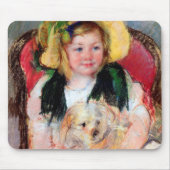 Sara mit ihrem Hund, Cassatt Mousepad (Vorne)