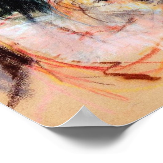 Sara mit ihrem Hund, Cassatt Poster (Ecke)