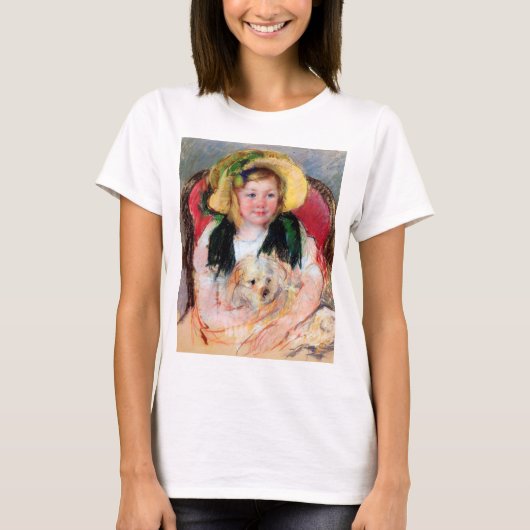 Sara mit ihrem Hund, Cassatt T-Shirt (Vorderseite)