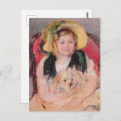 Sara mit ihrem Hund (von Mary Cassatt) Postkarte (Vorne/Hinten)