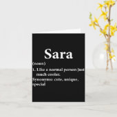 Sara Name Definition lustig D  Karte (Gelbe Blume)