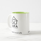 SARA-Schongebiet-Kaffee-Tasse Zweifarbige Tasse (Vorderseite Links)