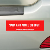 SARA UND AIMEE ODER FEHLSCHLAG! AUTOAUFKLEBER (Auf Auto)