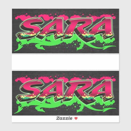 Sara Vorname Name Graffiti Aufkleber Sticker (Blatt)