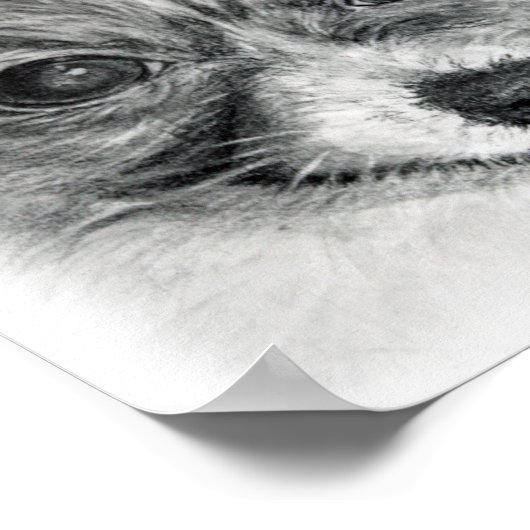 Sara Zeichnend Poster (Ecke)