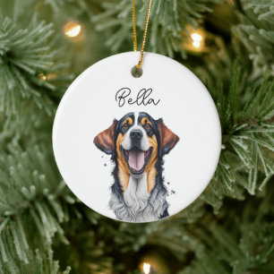 Sarabi Dog Pet Individuelle Name Weihnachten Keramik Ornament