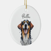 Sarabi Dog Pet Individuelle Name Weihnachten Keramik Ornament (Rechts)
