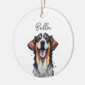 Sarabi Dog Pet Individuelle Name Weihnachten Keramik Ornament (Links)