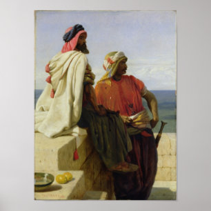 Saracens vor ihrer Position, 1864 Poster