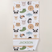 Sarafi Jungle Tier Beach Handtuch (Vorderseite)