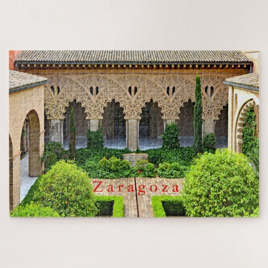 Saragossa. Aljaferia Palace.Patio De Santa Isabel. Puzzle (Horizontal)