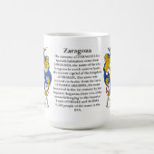 Saragossa-Familien-Wappen Kaffeetasse (Mittel)