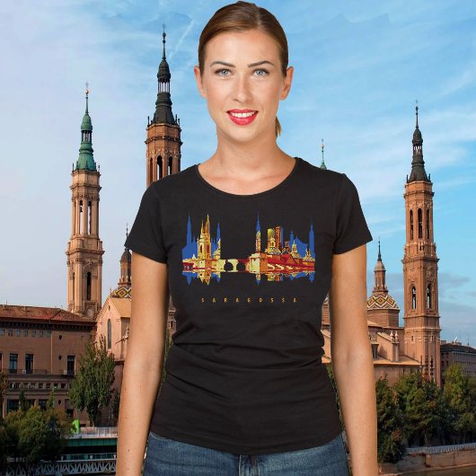 Saragossa Farbenfrohe Silhouette T-Shirt
