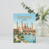 Saragossa, Spanien Postkarte (Stehend Vorderseite)