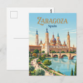 Saragossa, Spanien Postkarte (Vorne/Hinten)