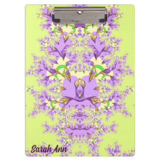 SARAH ANN ~ Mauve, Yellow und Green Floral Klemmbrett