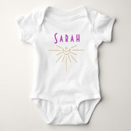Sarah Baby Name Romper Sunshine Boho Hippie Gesche Baby Strampler
