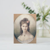 Sarah Bernhard 1869 Postkarte (Stehend Vorderseite)