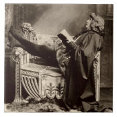 Sarah Bernhardt (1844-1923) als Hamlet 1899 Fliese (Vorderseite)
