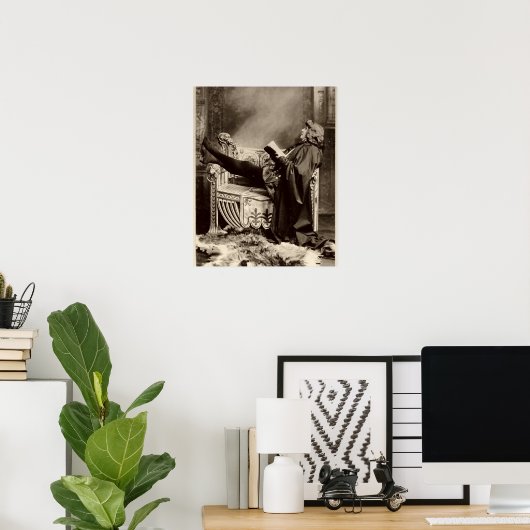 Sarah Bernhardt (1844-1923) als Hamlet 1899 Poster (Heimbüro)