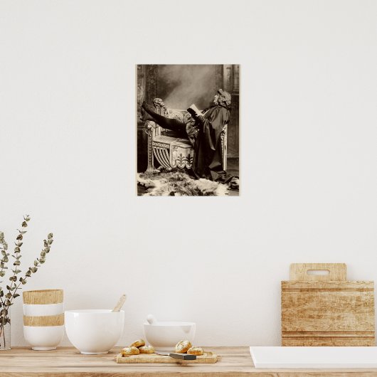 Sarah Bernhardt (1844-1923) als Hamlet 1899 Poster (Küche)