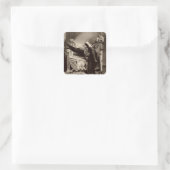 Sarah Bernhardt (1844-1923) als Hamlet 1899 Quadratischer Aufkleber (Tasche)