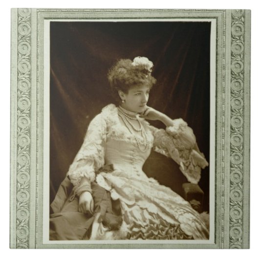 Sarah Bernhardt (1844-1923), von 'Galerie Contemp Fliese (Vorderseite)