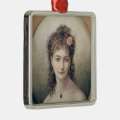 Sarah Bernhardt 1869 Silbernes Ornament (Rechts)