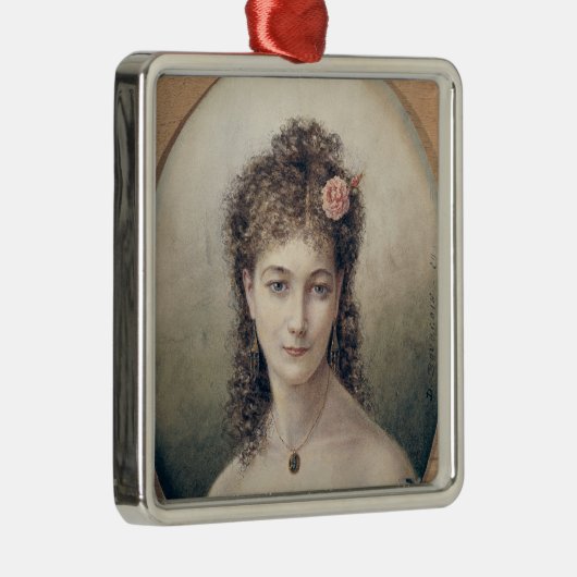 Sarah Bernhardt 1869 Silbernes Ornament (Rechts)