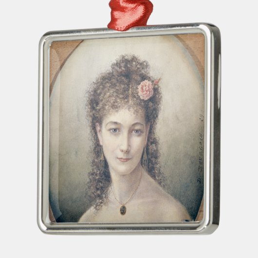 Sarah Bernhardt 1869 Silbernes Ornament (Links)