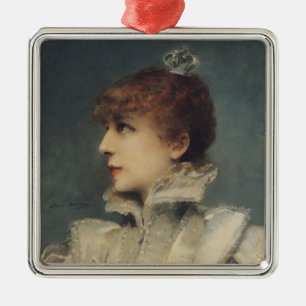 Sarah Bernhardt 1875 Ornament Aus Metall