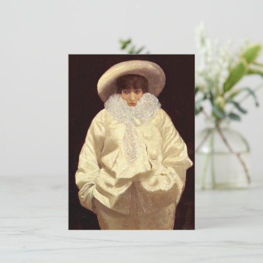 Sarah Bernhardt als Pierrot Karte (Stehend Vorderseite)