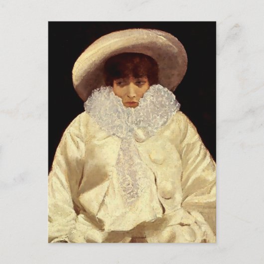 "Sarah Bernhardt as Pierrot" von Giuseppe De Nitti Postkarte (Vorderseite)