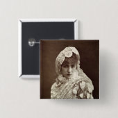 Sarah Bernhardt in der Rolle von Marion Delorme Button (Vorne & Hinten)
