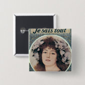 Sarah Bernhardt in Gismonda Button (Vorne & Hinten)